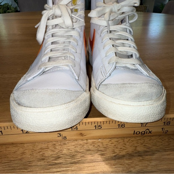 Nike Blazer Mid \'77‎ Shoes Mens Sz 8 (women’s 9.5) White Orange White BQ6806-110 main image 11